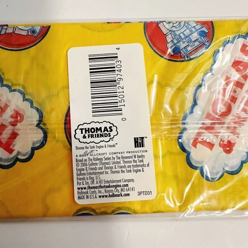 2006 Thomas And Friends Tank Train Yellow Tissue Paper‎ 5 Sheet Pack Gift